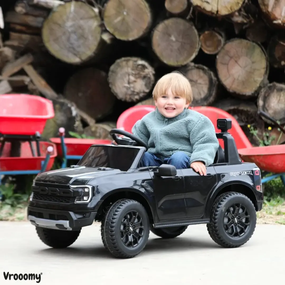 Vrooomy Ford Raptor 12V Kinderauto - Zwart - afbeelding 4 van 6
