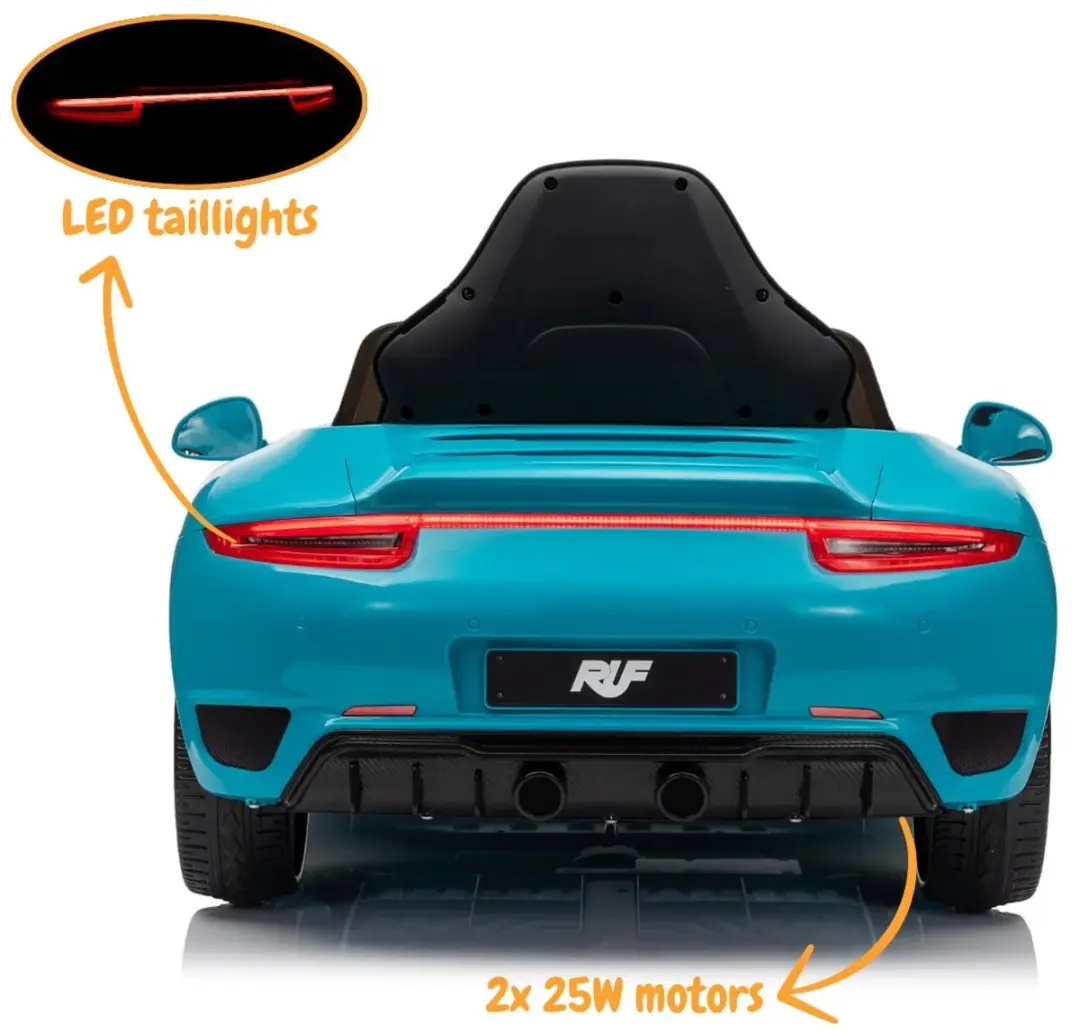 Vrooomy RUF GT 12V Kinderauto - Blauw - afbeelding 2 van 6
