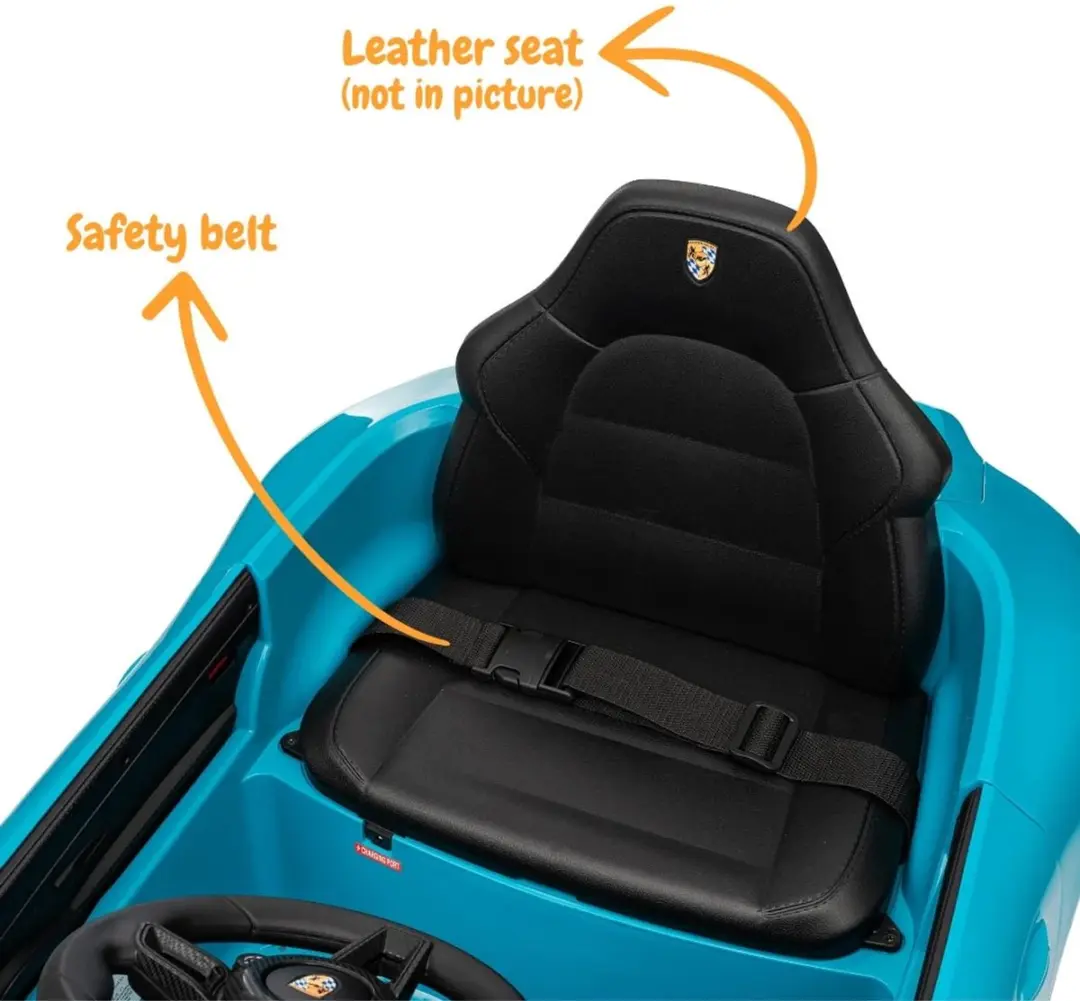Vrooomy RUF GT 12V Kinderauto - Blauw - afbeelding 5 van 6