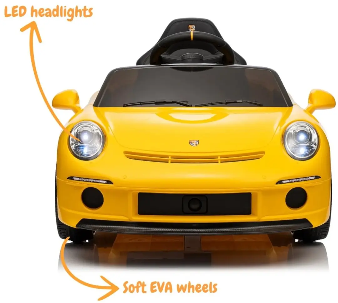 Vrooomy RUF GT 12V Kinderauto - Geel - afbeelding 5 van 6