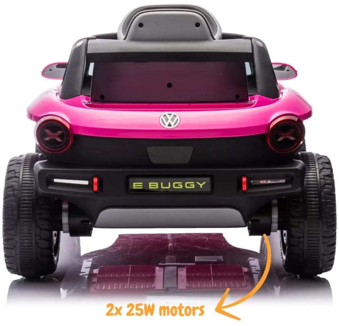 Vrooomy Volkswagen E-Buggy 12V Kinderauto Roze - afbeelding 3 van 6