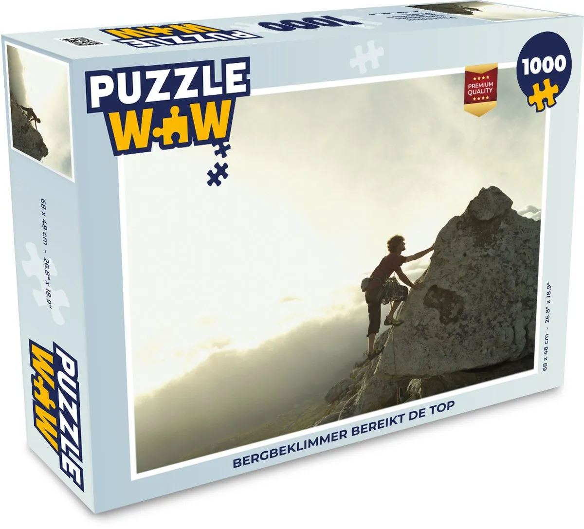 PuzzleWow Bergbeklimmer Legpuzzel 1000 Stuks - Multicolor