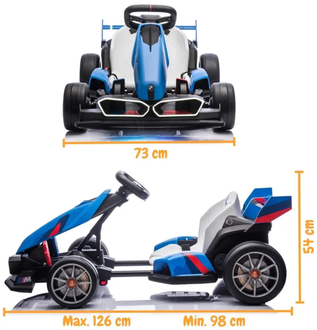 Vrooomy BMW M-Stijl Elektrische Go-Kart 24V - Blauw - afbeelding 6 van 6