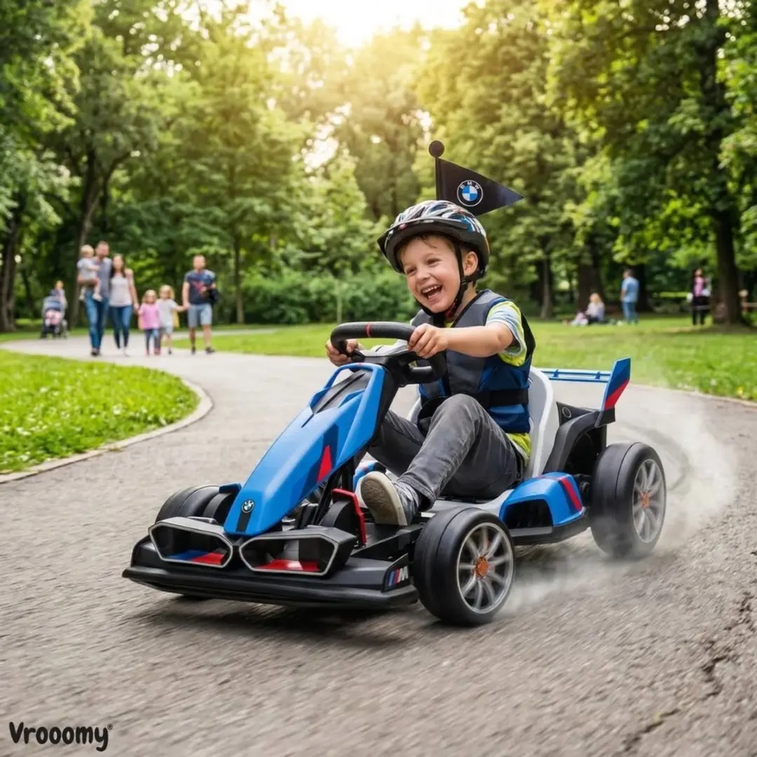 Vrooomy BMW M-Stijl Elektrische Go-Kart 24V - Blauw - afbeelding 4 van 6
