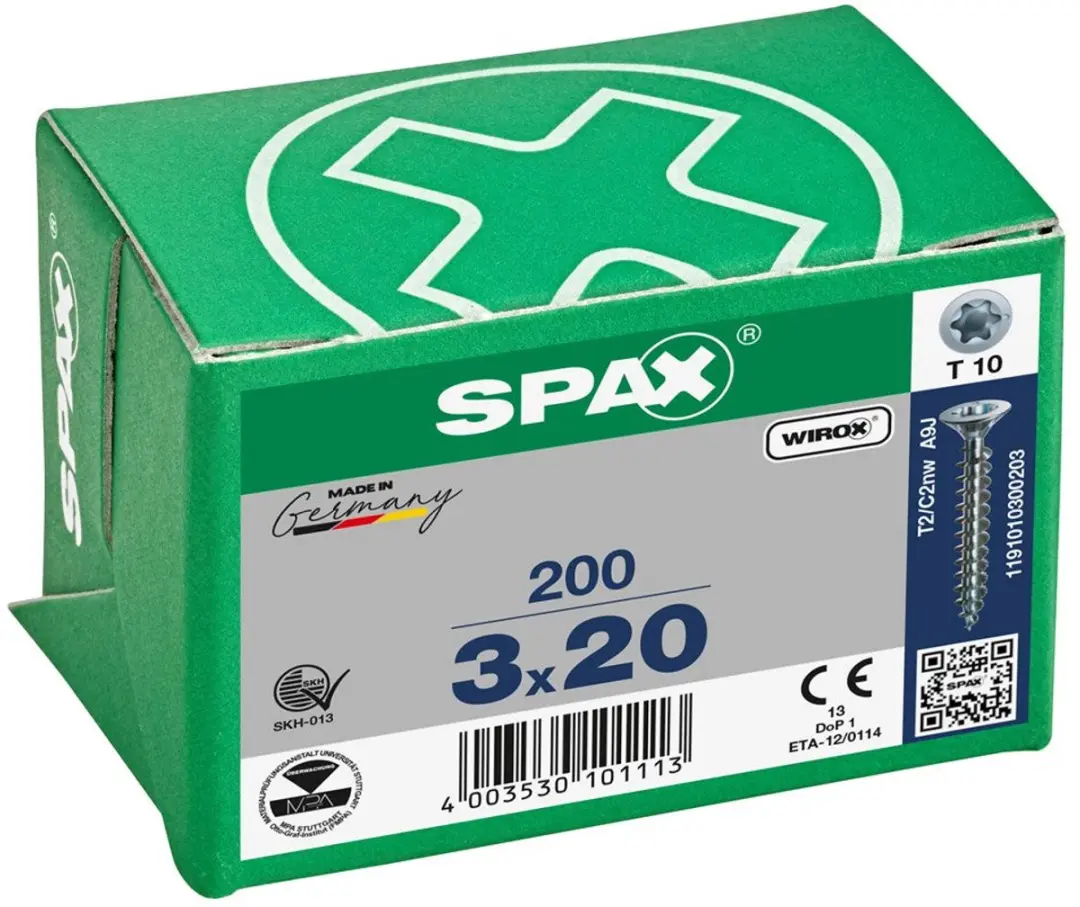 Spax WIROX Torx 10 Platkop 3x20mm - 200 Stuks - afbeelding 4 van 6