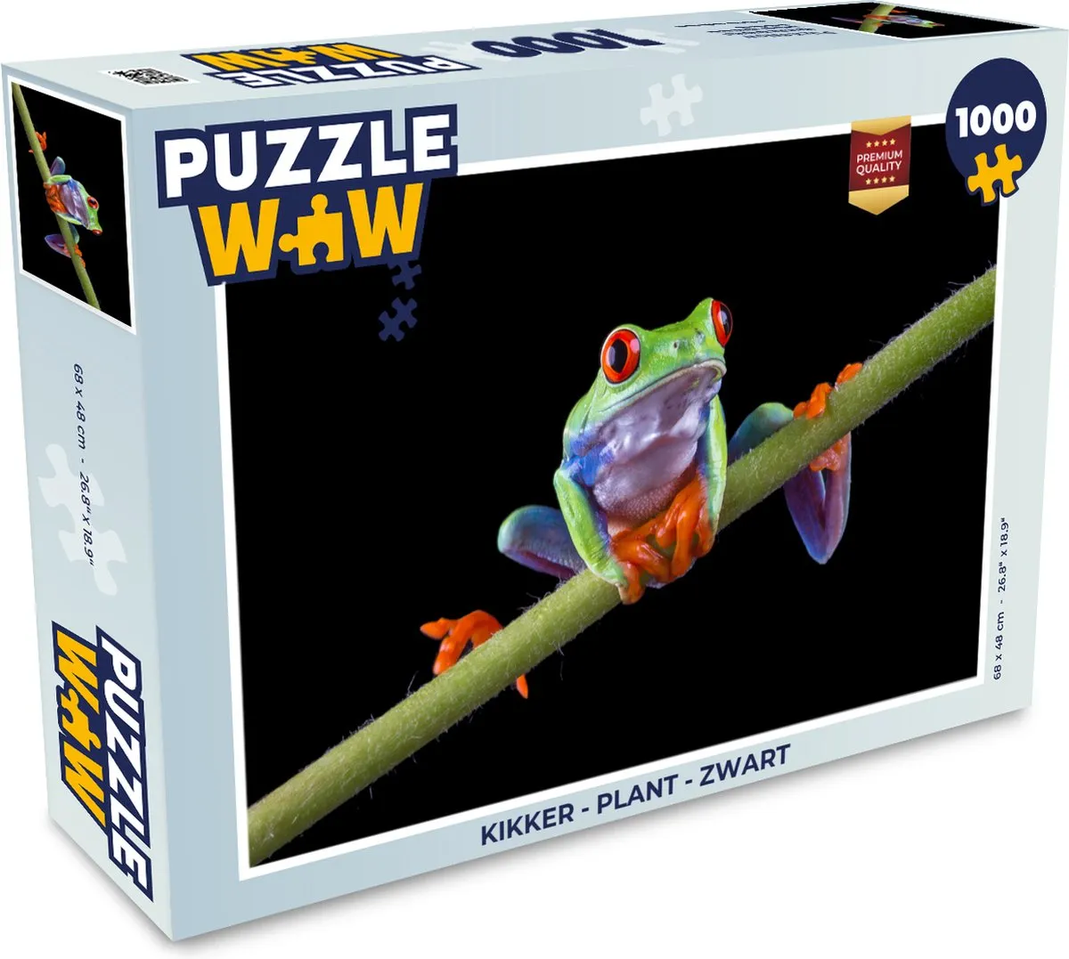 PuzzleWow Kikker Plant Legpuzzel 1000 Stuks - Multicolor