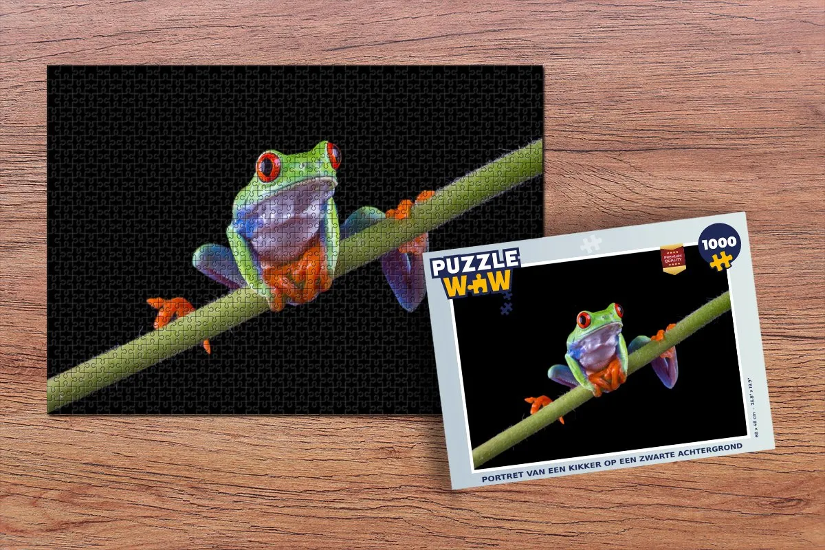PuzzleWow Kikker Plant Legpuzzel 1000 Stuks - Multicolor