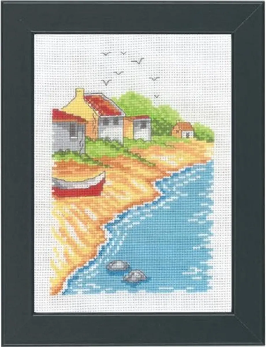 Permin borduurpakket Strandhuisjes 13-3159