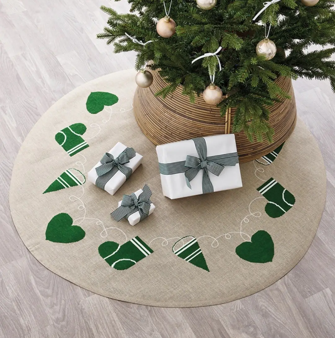 Permin borduurpakket kerstkleed kersthart groen 45-5275 telpatroon