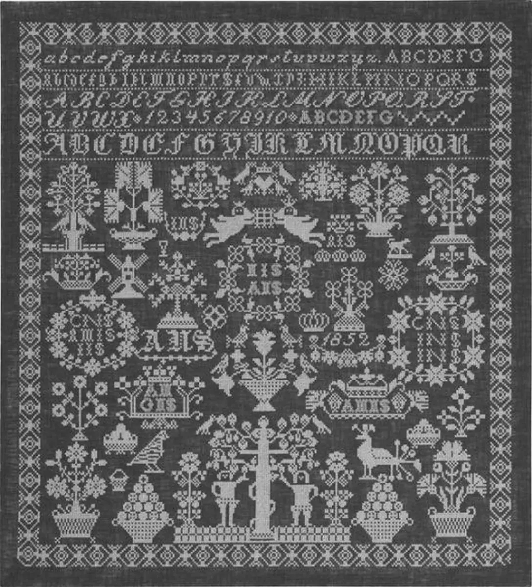 borduurpakket 39-7339 merklap, anno 1852