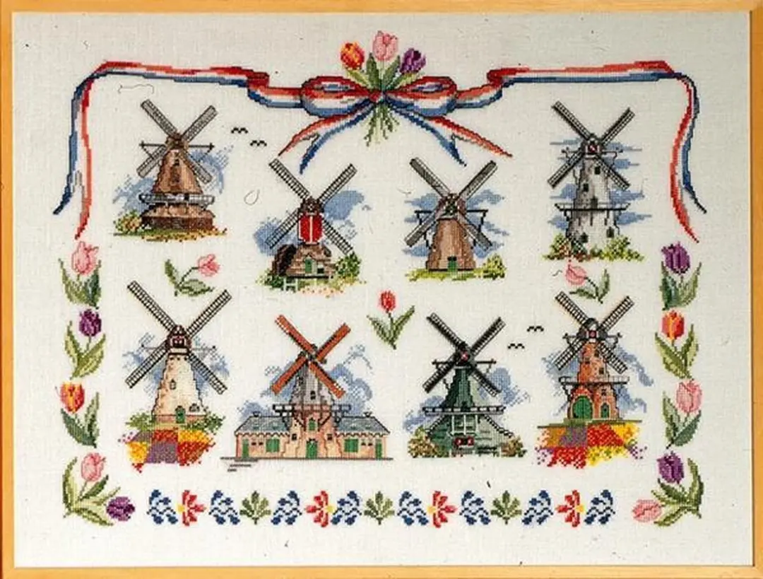 borduurpakket 70-0402 hollandse molens