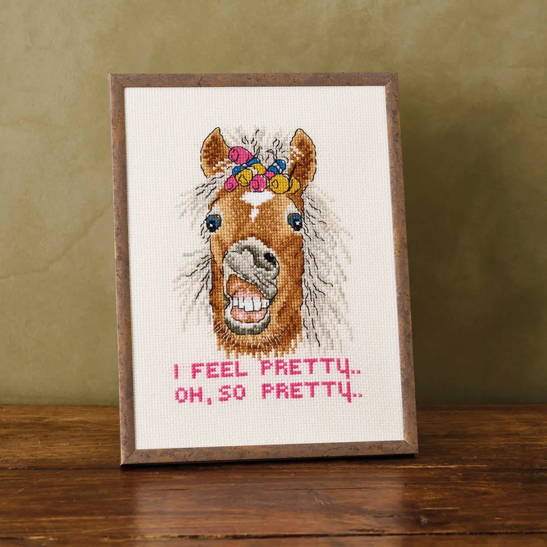 Permin borduurpakket I feel pretty.. 92-4137 telpatroon