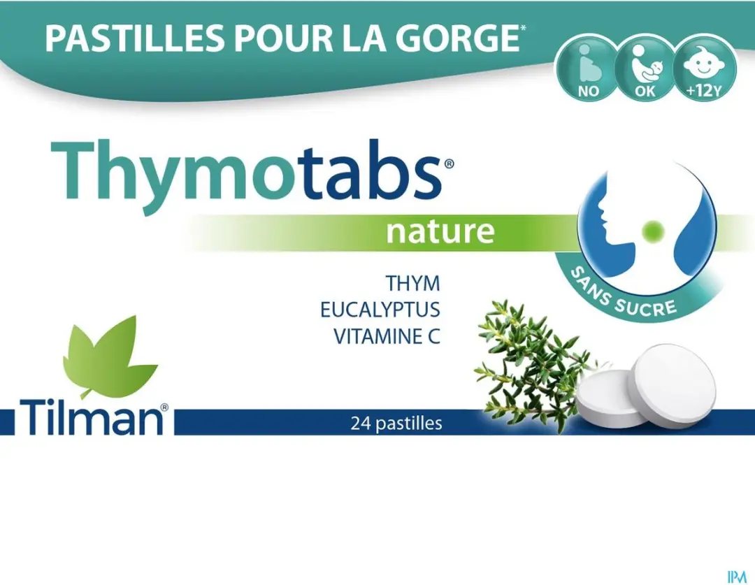 Tilman Thymo Tabs Keeltab Tijm - 24 Stuks