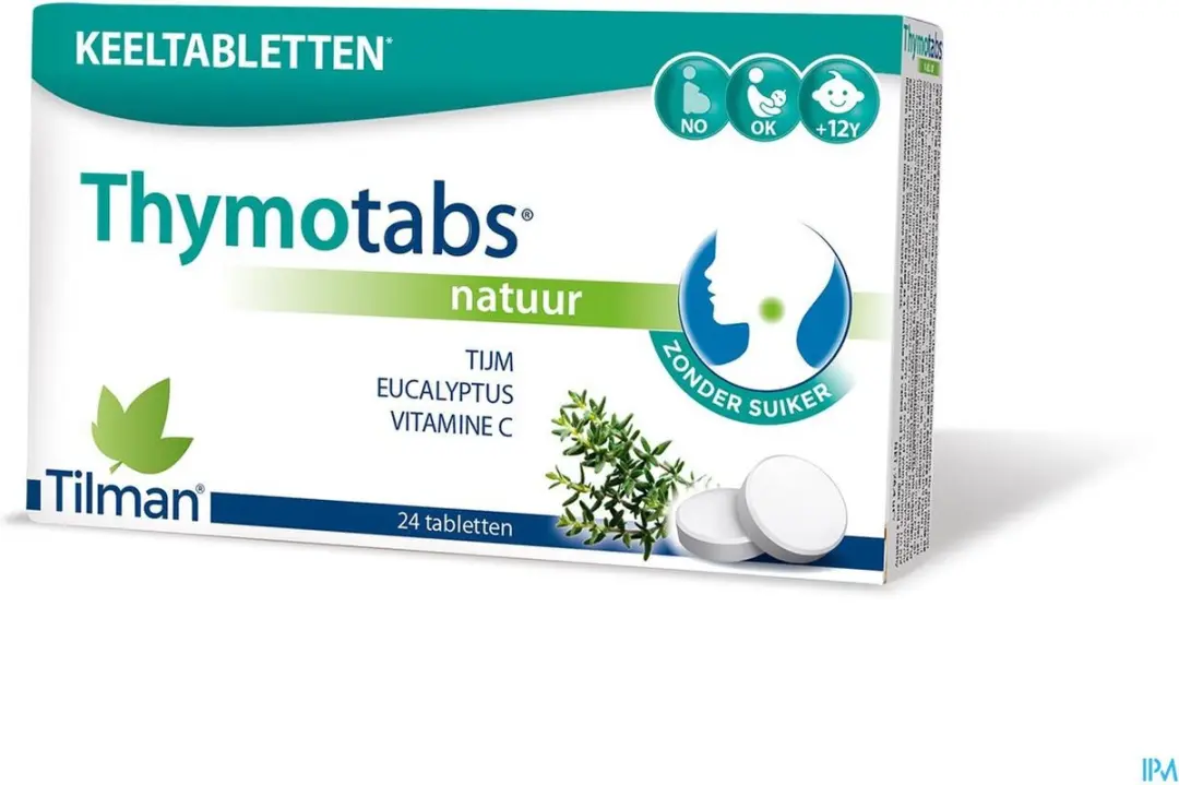 Tilman Thymo Tabs Keeltab Tijm - 24 Stuks