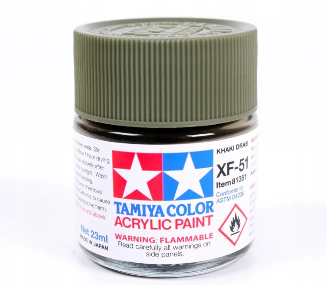 Tamiya Acrylverf Khaki Drab Mat 23ml XF-51