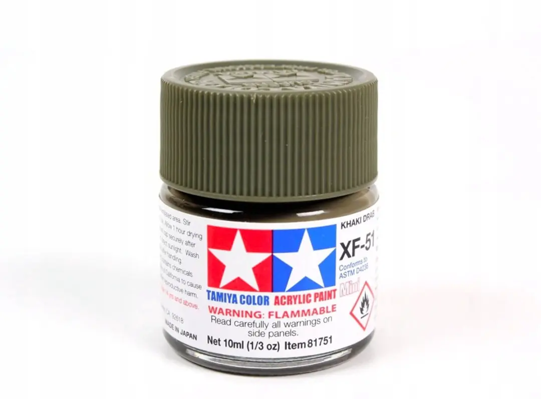 Tamiya Acrylverf Kaki Drab Mat 10ml XF-51