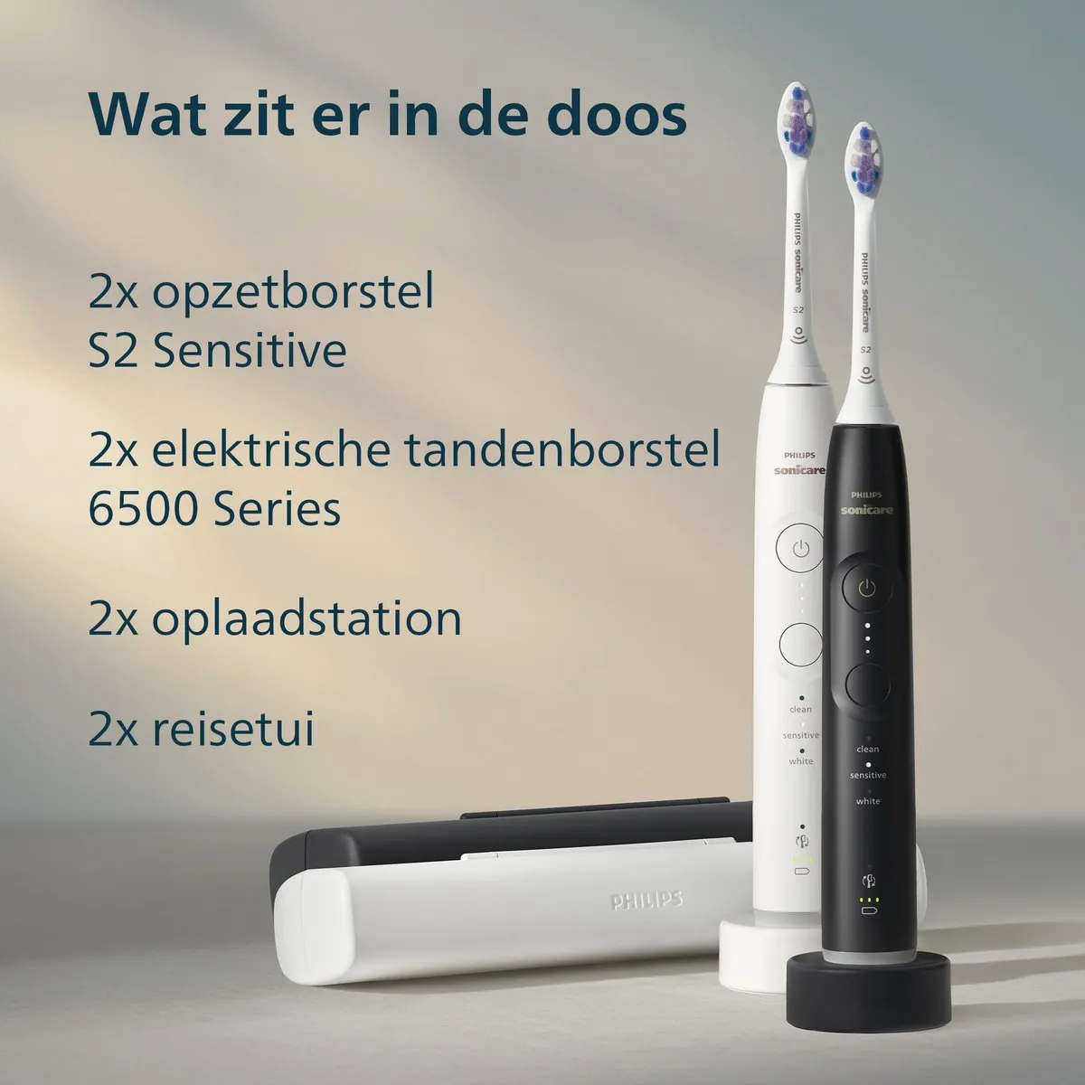 Philips Sonicare 6500 Series HX7419/01 Elektrische Tandenborstel - Duopack - 2 Stuks