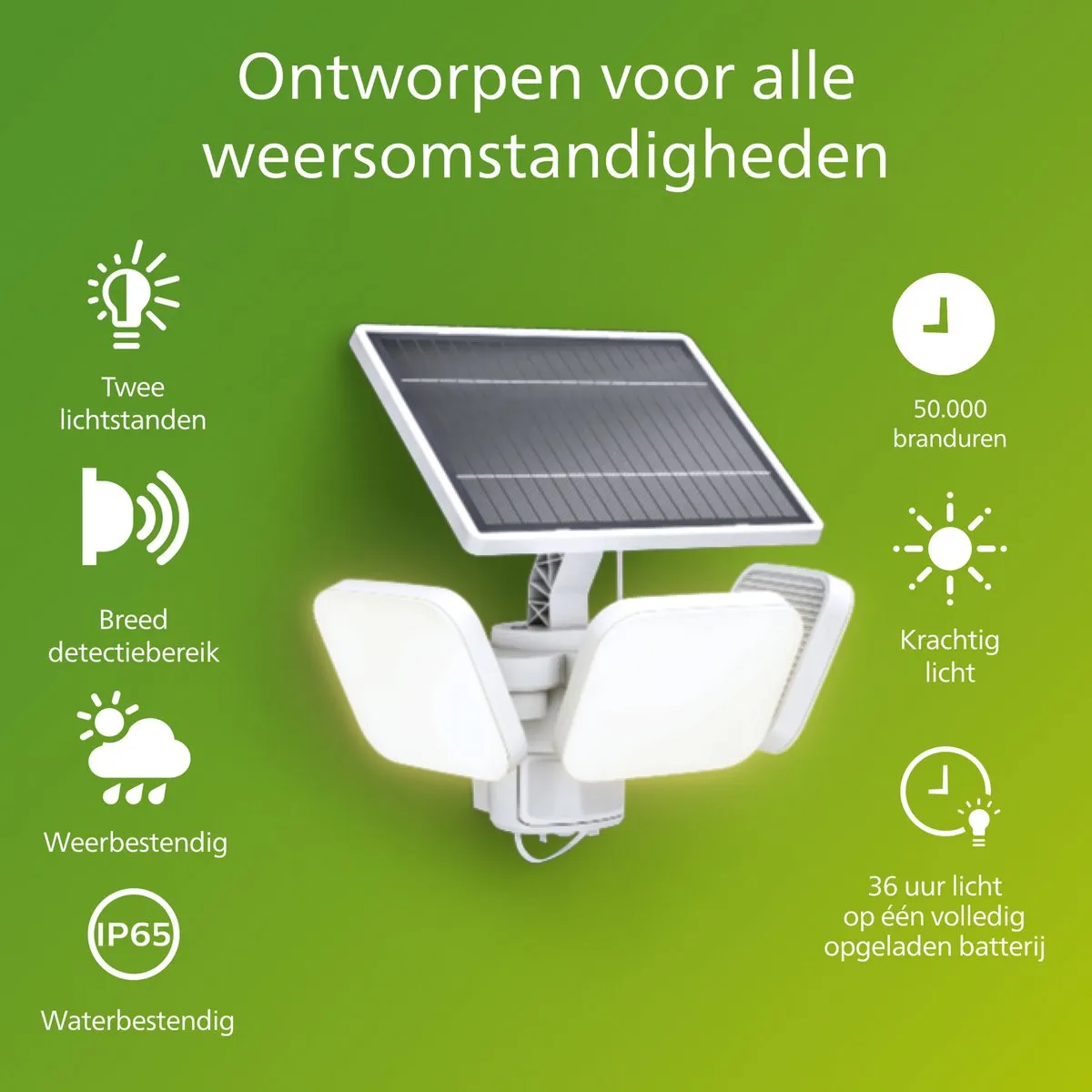 Philips UltraEfficient Zyren Wandlamp Solar - 24,5W - Wit