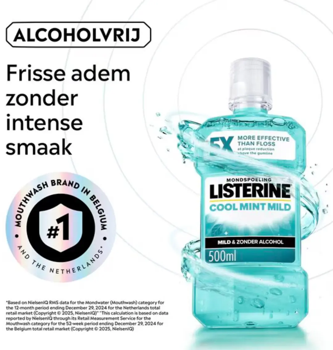Listerine Coolmint Mondwater Alcoholvrij 500ml