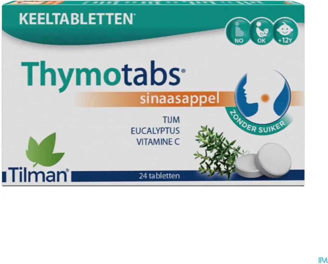 Tilman Thymo Tabs Keeltab Orange - 24 Stuks