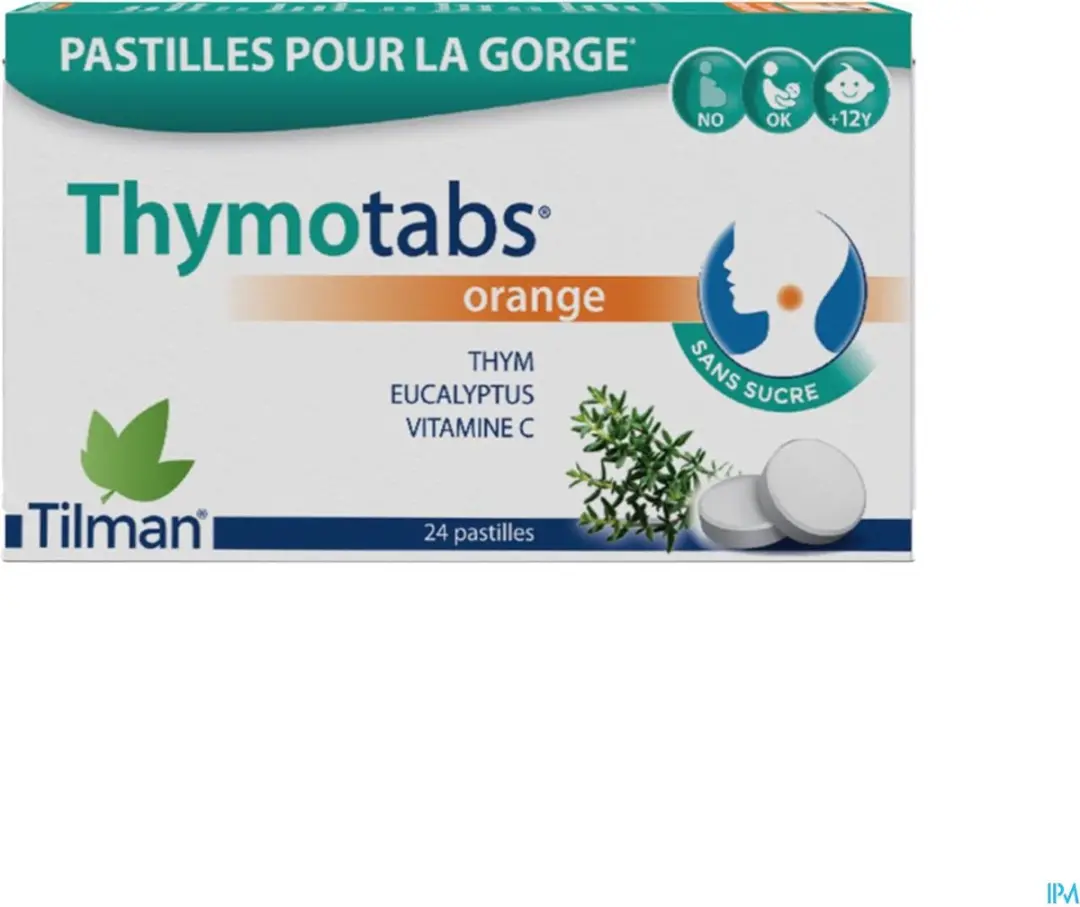 Tilman Thymo Tabs Keeltab Orange - 24 Stuks