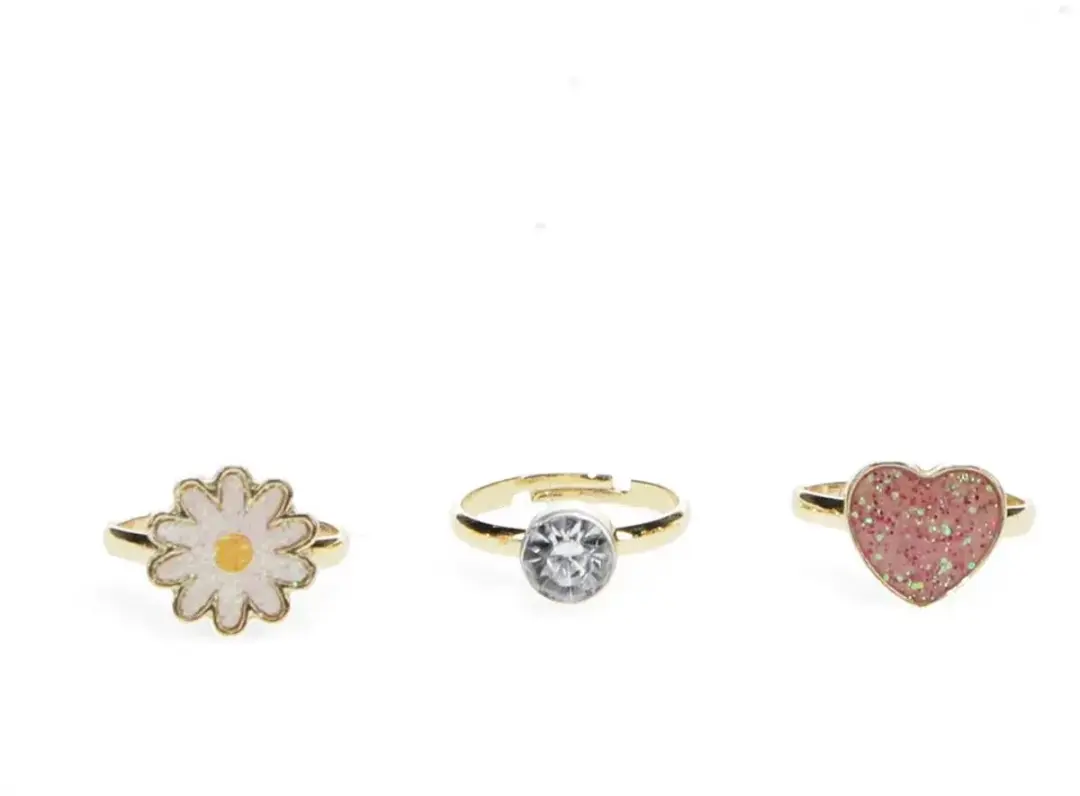 Rex London Glanzende Ring Op Hartkaart