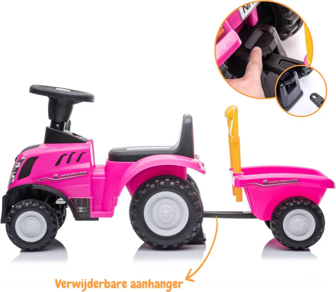 Vrooomy New Holland T7 Loopauto - Roze - afbeelding 4 van 6