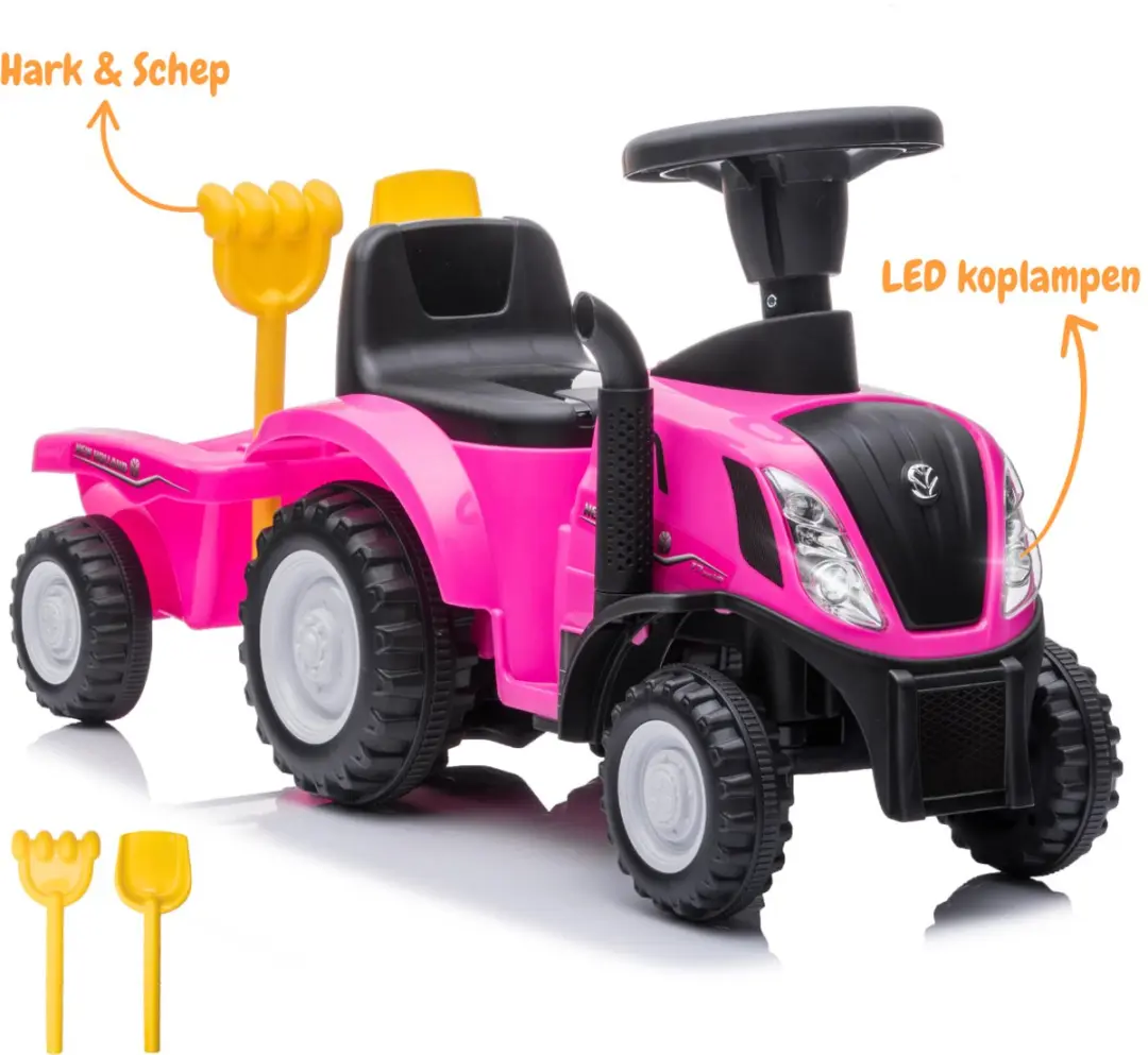 Vrooomy New Holland T7 Loopauto - Roze - afbeelding 5 van 6