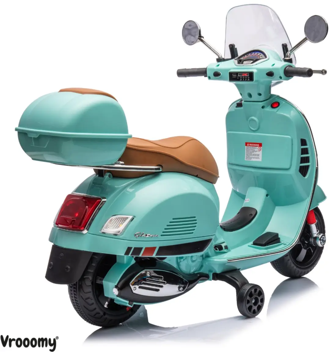Vrooomy Vespa GT Full Option Elektrische Scooter 6V - Blauw - afbeelding 2 van 6