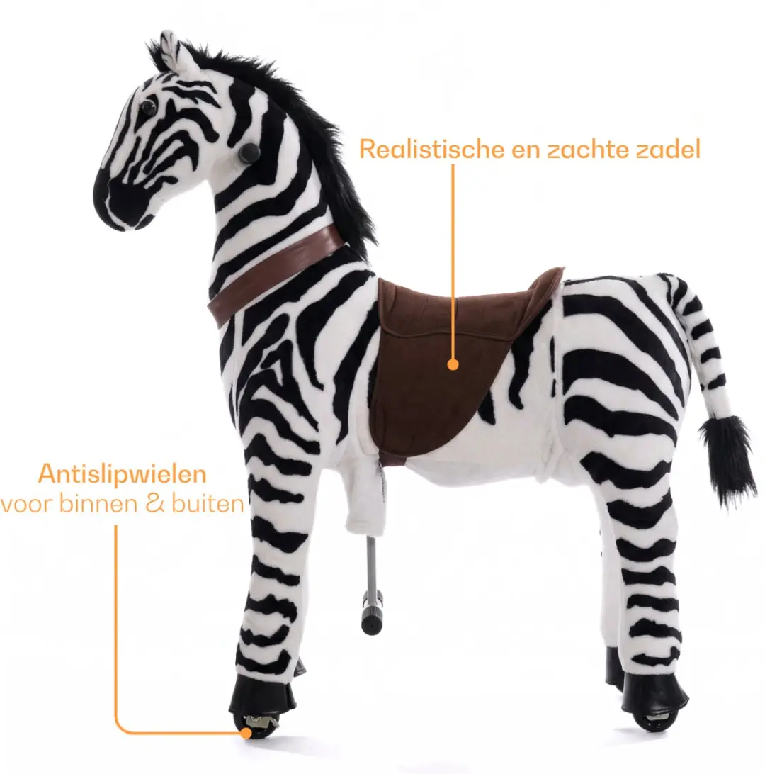 Vrooomy Mechanisch Zebra Rijpaard 5100666 - Zwart - afbeelding 3 van 6