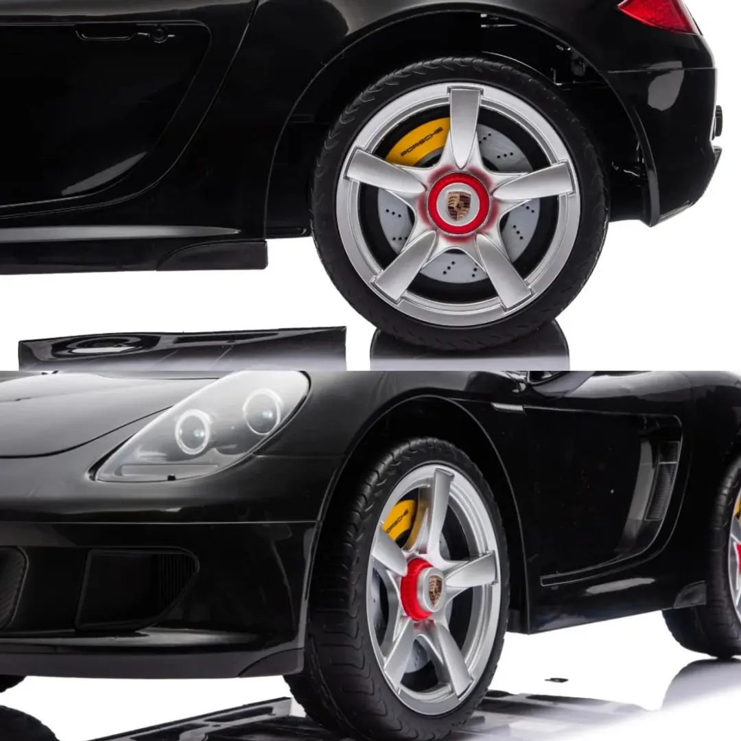 Vrooomy Porsche Carrera GT 12V Kinderauto - Zwart - afbeelding 3 van 6