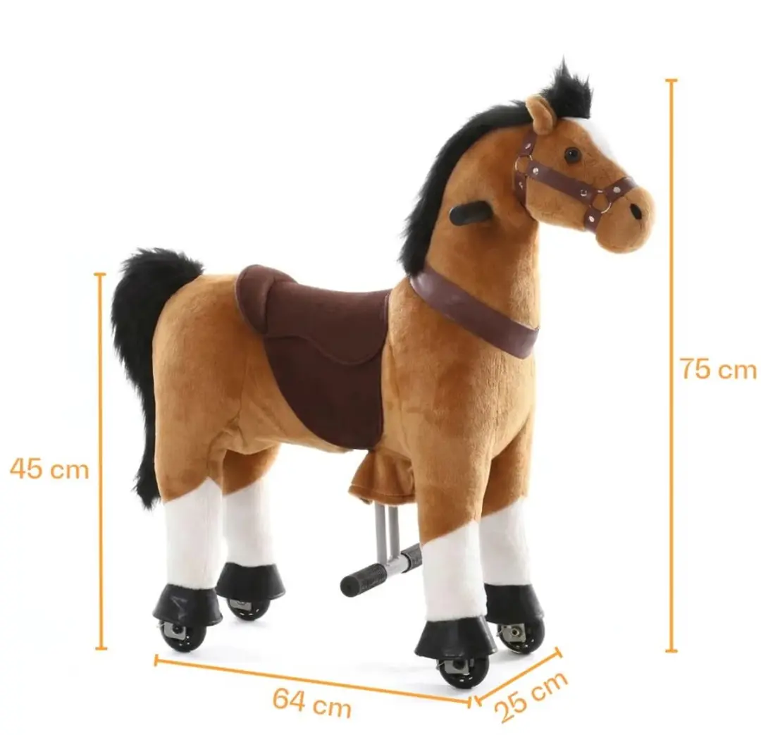 Vrooomy Mechanisch Pony XS Bruin - afbeelding 3 van 5