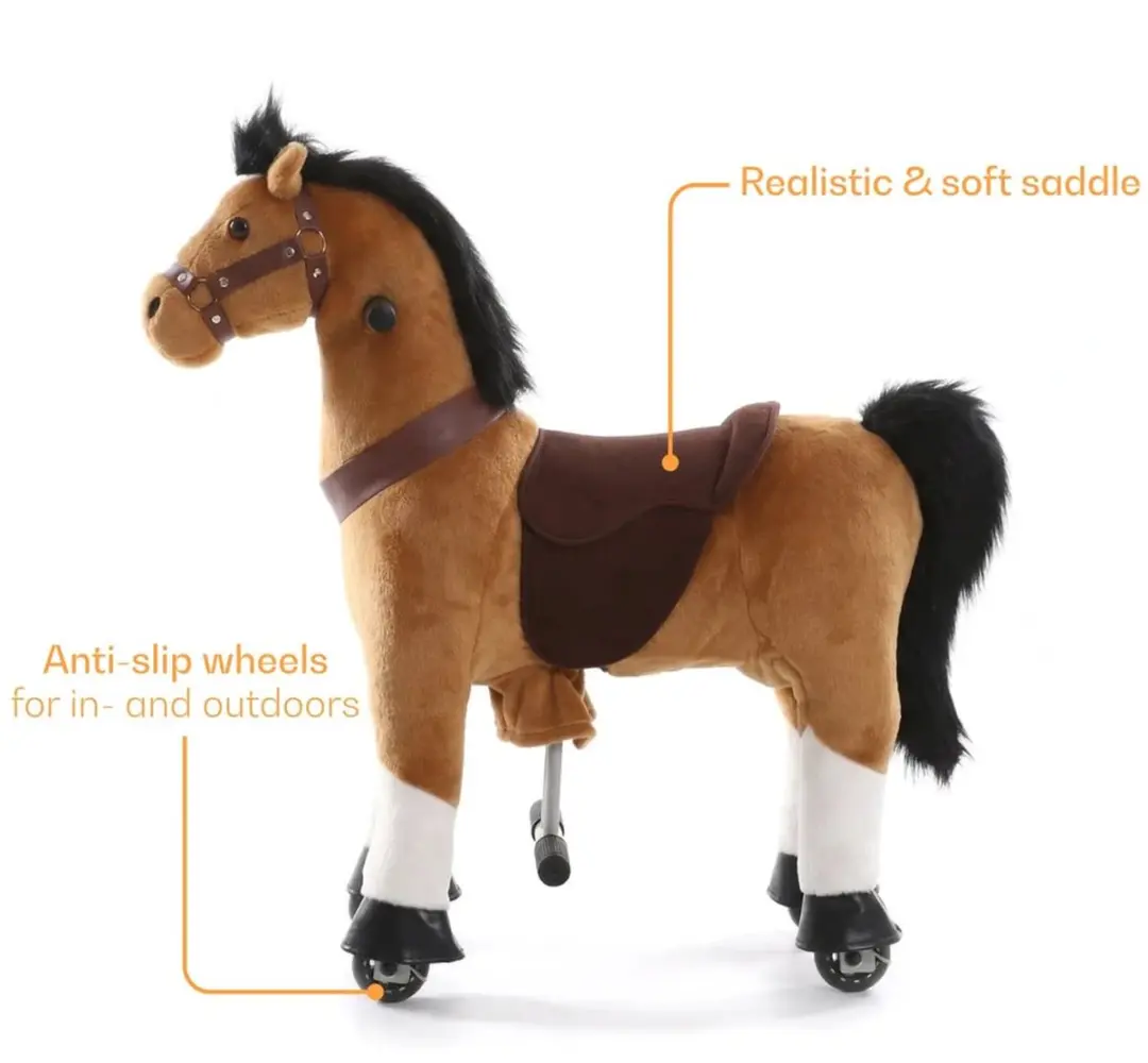 Vrooomy Mechanisch Pony XS Bruin - afbeelding 4 van 5