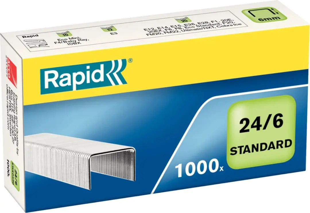 Rapid Standaard Nietjes 24/6 Gegalvaniseerd