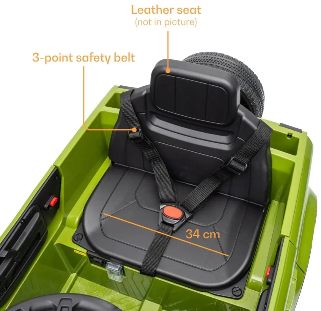 Vrooomy Land Rover Defender 90 12V Kinderauto Groen - 5100695 - afbeelding 6 van 6