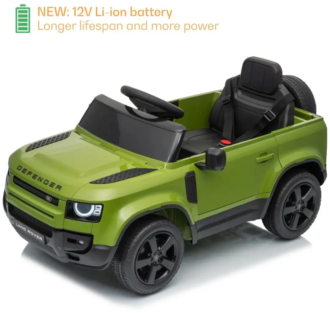 Vrooomy Land Rover Defender 90 12V Kinderauto Groen - 5100695 - afbeelding 3 van 6