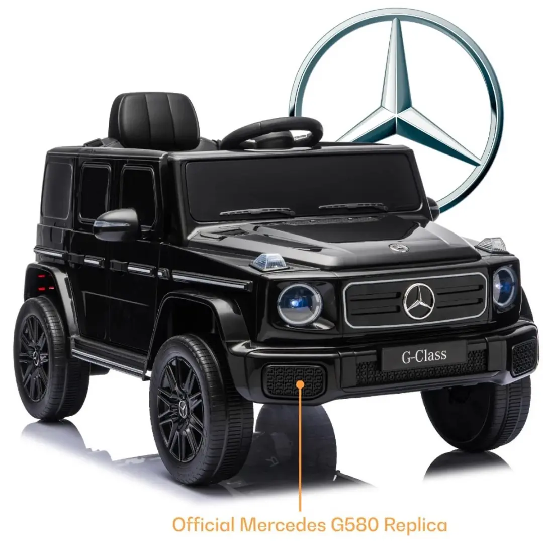 Vrooomy Mercedes-Benz G-Klasse Elektrische Kinderauto 12V - Zwart - afbeelding 3 van 6