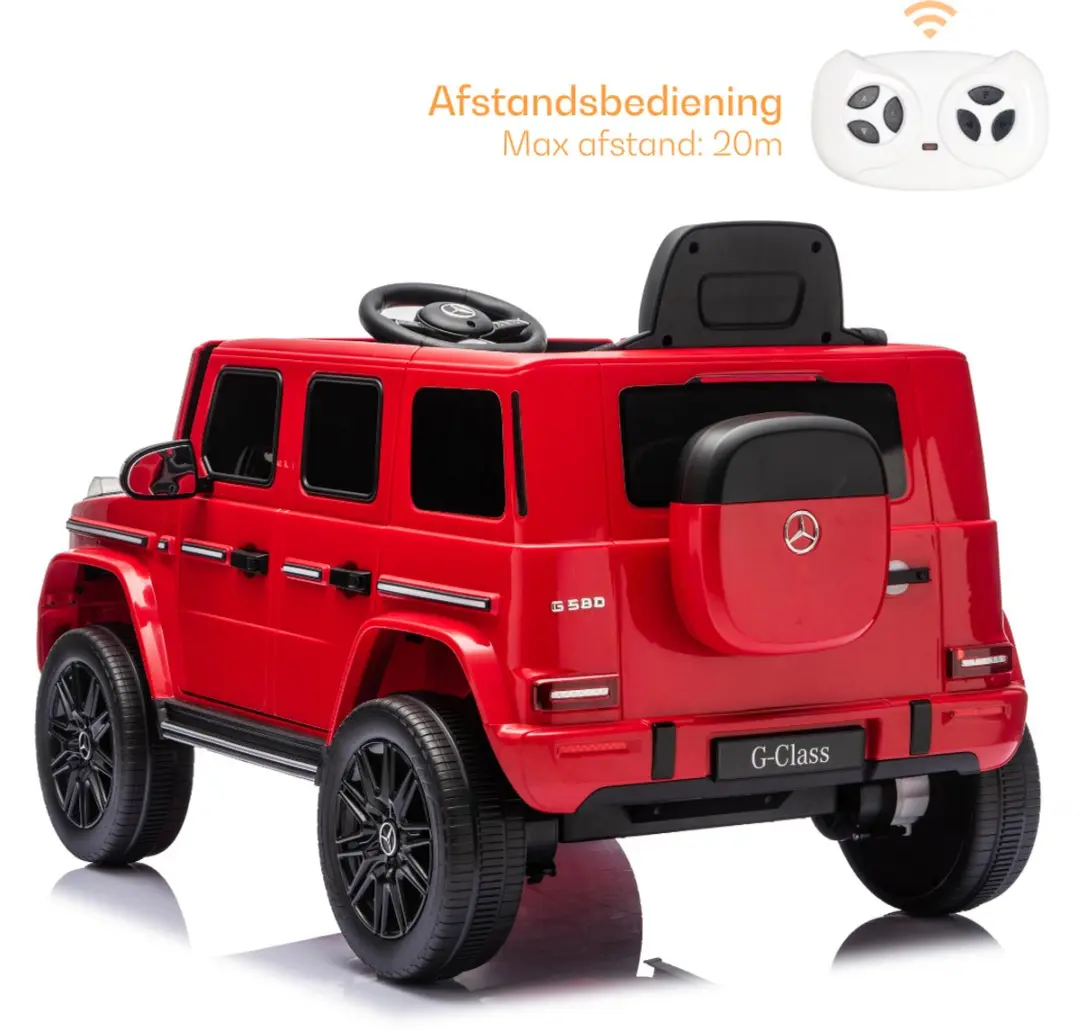 Vrooomy Mercedes-Benz G-Klasse Elektrische Kinderauto 12V - Rood - afbeelding 2 van 6