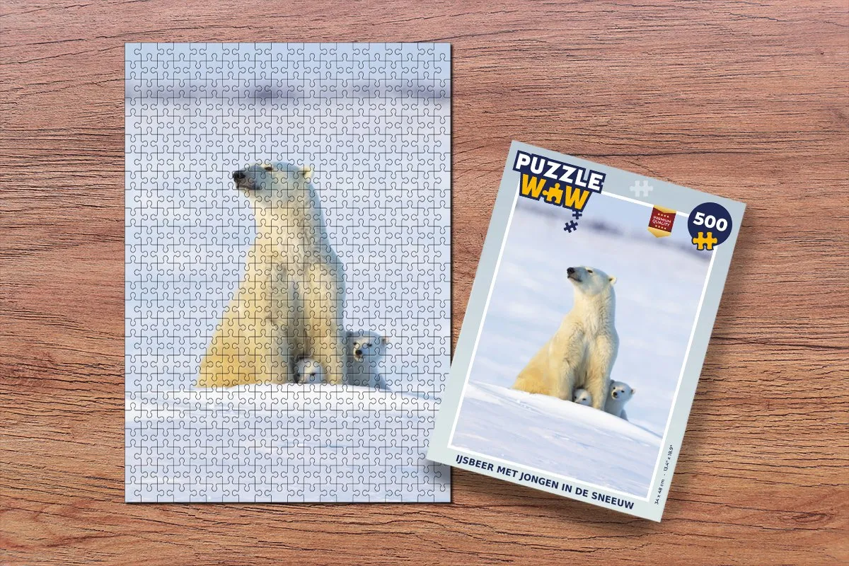 PuzzleWow IJsbeer Legpuzzel 500 Stuks - Multicolor