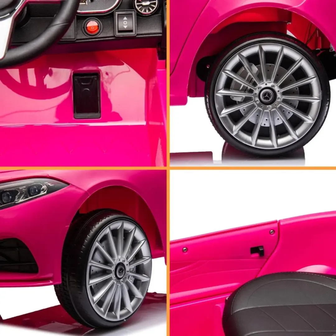 Vrooomy Mercedes-Benz CLS350 Elektrische Kinderauto 12V - Roze - afbeelding 4 van 6