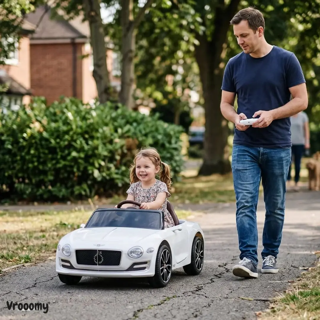Vrooomy Bentley EXP12 Speed Elektrische Kinderauto 12V - Wit - afbeelding 4 van 6