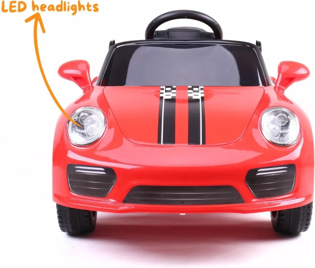 Vrooomy 911 Turbo S Elektrische Kinderauto 12V - Rood - afbeelding 6 van 6