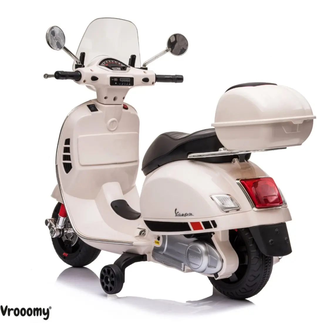 Vrooomy Vespa GT Full Option Elektrische Scooter 3-6 jaar - Wit - afbeelding 2 van 6