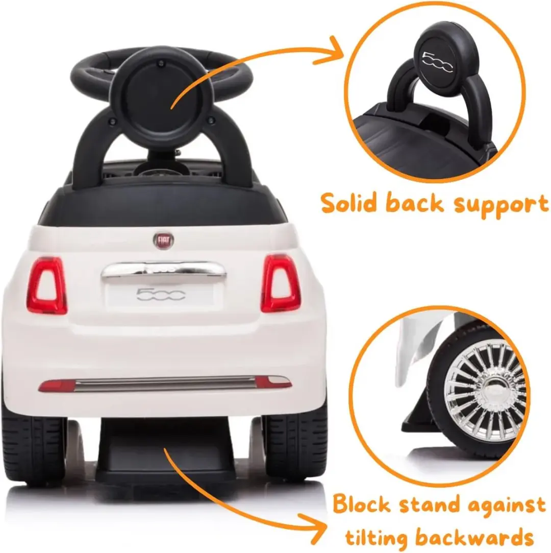 Vrooomy Fiat 500 Loopauto Wit - 1-3 jaar - afbeelding 4 van 6