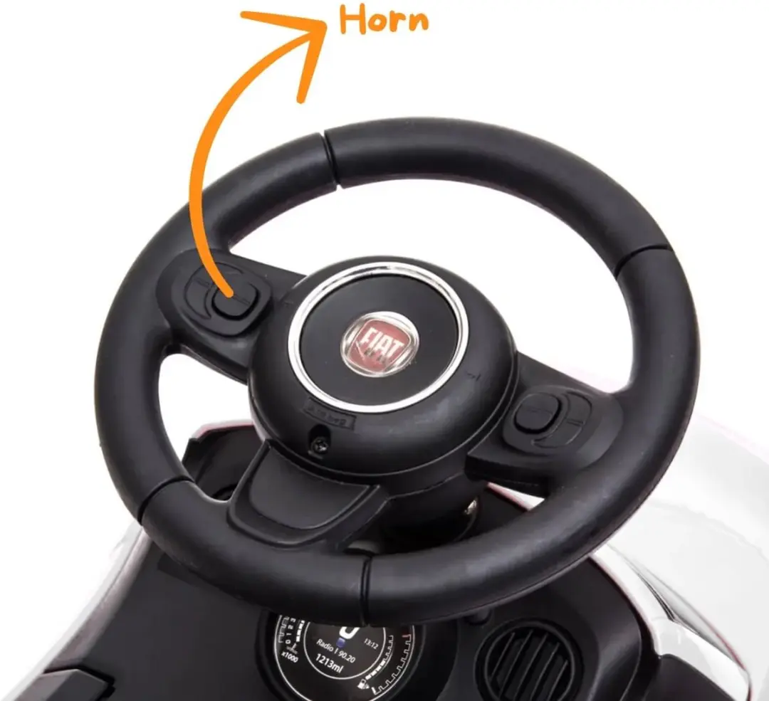 Vrooomy Fiat 500 Loopauto Wit - 1-3 jaar - afbeelding 6 van 6