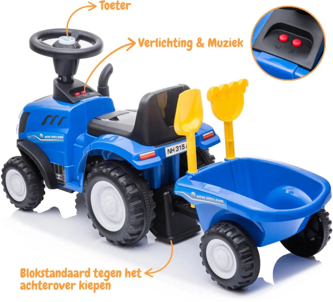 Vrooomy New Holland T7 Loopauto - Blauw - afbeelding 2 van 6
