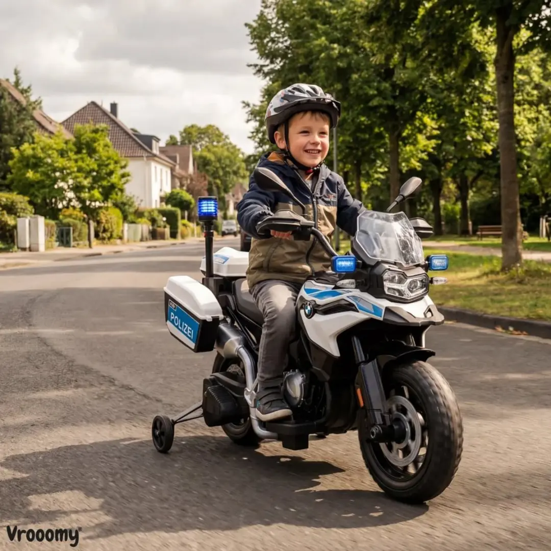 Vrooomy BMW F850 GS Politiemotor 12V - Wit - afbeelding 4 van 6