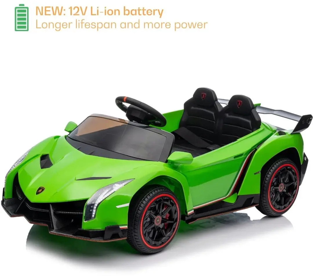 Vrooomy Lamborghini Veneno 12V Kinderauto 4x4 - Groen - afbeelding 6 van 6