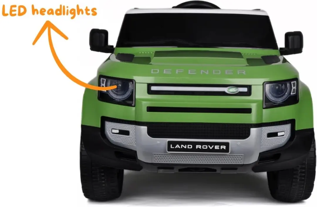 Vrooomy Land Rover Defender 12V Kinderauto 90 - Groen - afbeelding 5 van 6