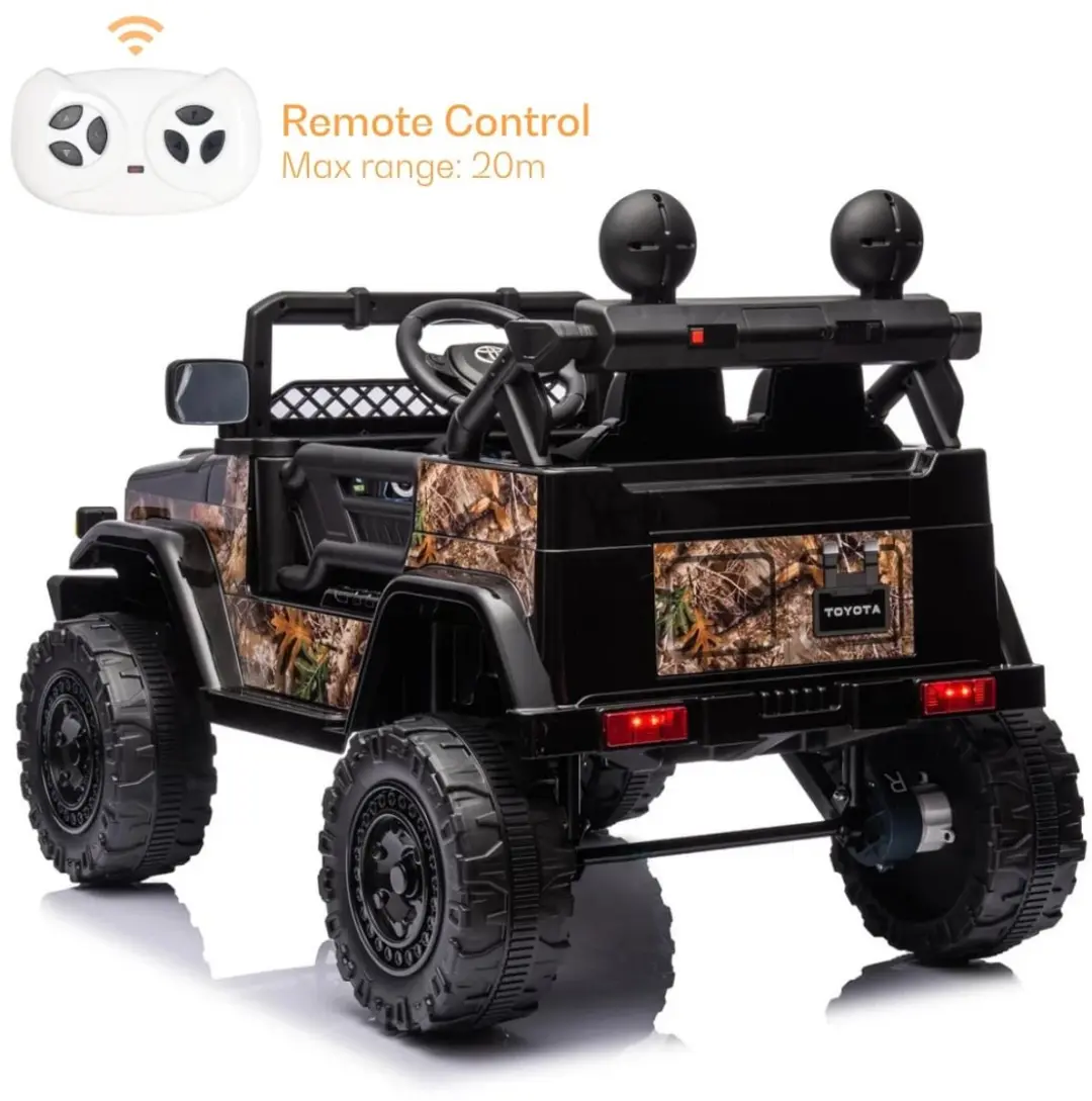 Vrooomy Toyota FJ Cruiser Elektrische Kinderauto 12V - Zwart - afbeelding 5 van 6